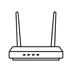 Fototapeta premium modems line art on white background