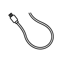 cat6 cable line art on white background
