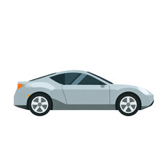 Fototapeta premium Stylish silhouette illustration of a gray sports car with sleek lines.