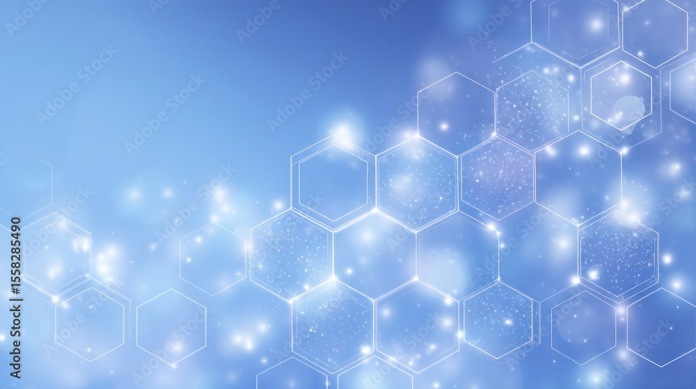 Poster abstract hexagonal background