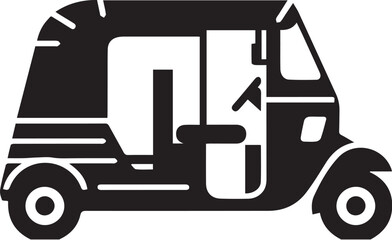 Auto rickshaw vector illustration isolated on a white background