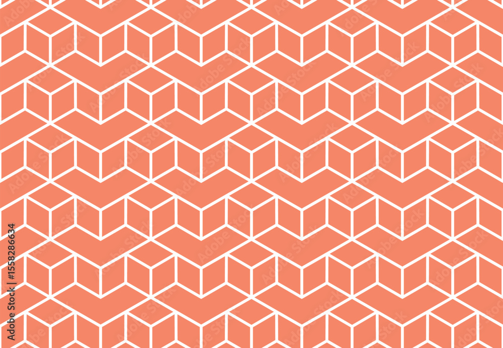 Aufkleber The geometric pattern with lines. Seamless vector background. White and pink texture. Graphic modern pattern. Simple lattice graphic design