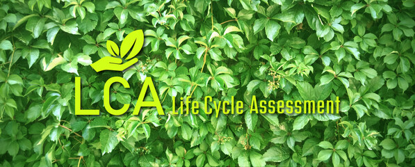 life cycle assessment sign on white background	