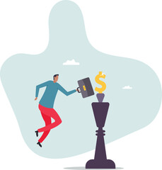 Investment strategy, financial planning or marketing and pricing strategy.character for design.