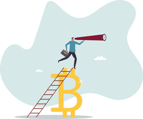 Future of bitcoin and cryptocurrency, investment opportunity or alternative financial asset.character for design.