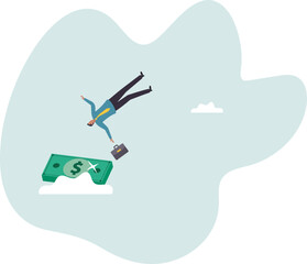 Insurance, reserve money or emergency fund on business failure, mistake or accident,character for design.