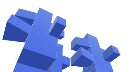 abstract modern architecture 3d rendering