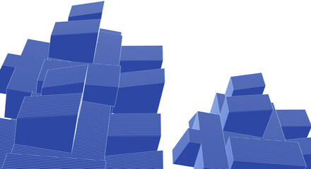 abstract modern architecture 3d rendering