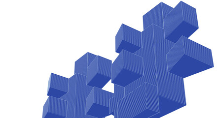 abstract modern architecture 3d rendering