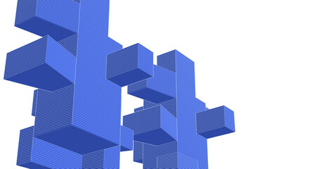 abstract modern architecture 3d rendering