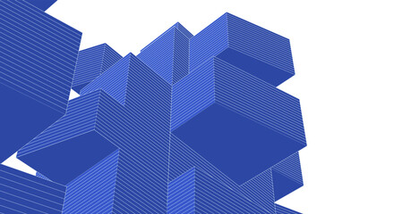 abstract modern architecture 3d rendering