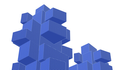 abstract modern architecture 3d rendering