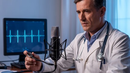 Doctor Recording Podcast Medical Advice and Healthcare Discussions