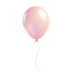 Pink balloon isolated on white