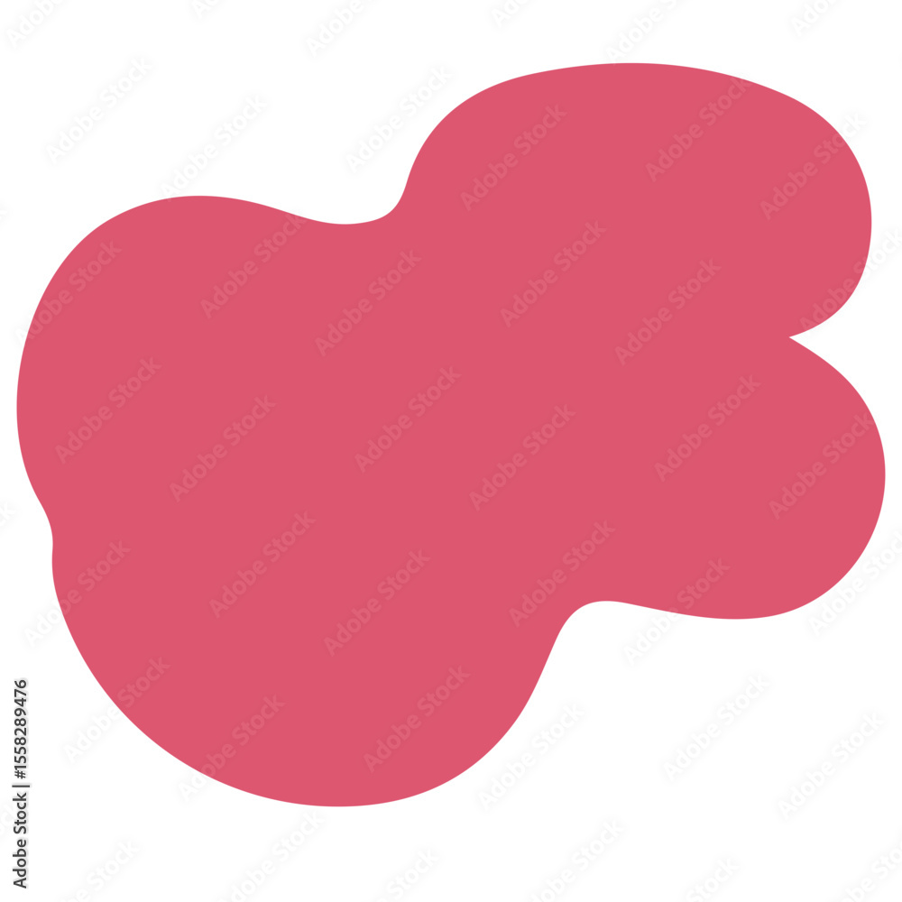 Poster an abstract, irregularly shaped blob with a smooth, fluid form. this versatile design element is ide