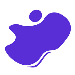 An abstract, irregularly shaped blob with a smooth, fluid form. This versatile design element is ideal for backgrounds, text boxes, overlays, or adding a modern, soft touch to digital graphics.
