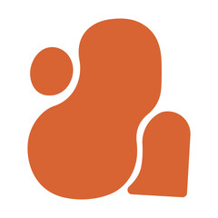 An abstract, irregularly shaped blob with a smooth, fluid form. This versatile design element is ideal for backgrounds, text boxes, overlays, or adding a modern, soft touch to digital graphics.