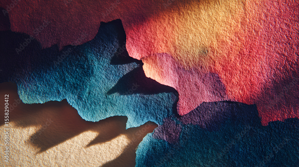 Fototapete colorful abstract texture with shadows creating a dramatic and artistic effect