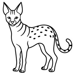 Serval Silhouette Art