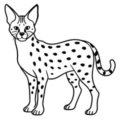 Serval Silhouette Art