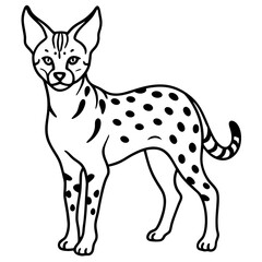 Serval Silhouette Art