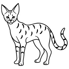 Serval Silhouette Art