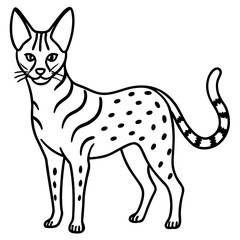 Serval Silhouette Art