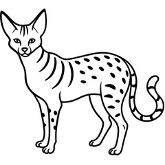 Serval Silhouette Art