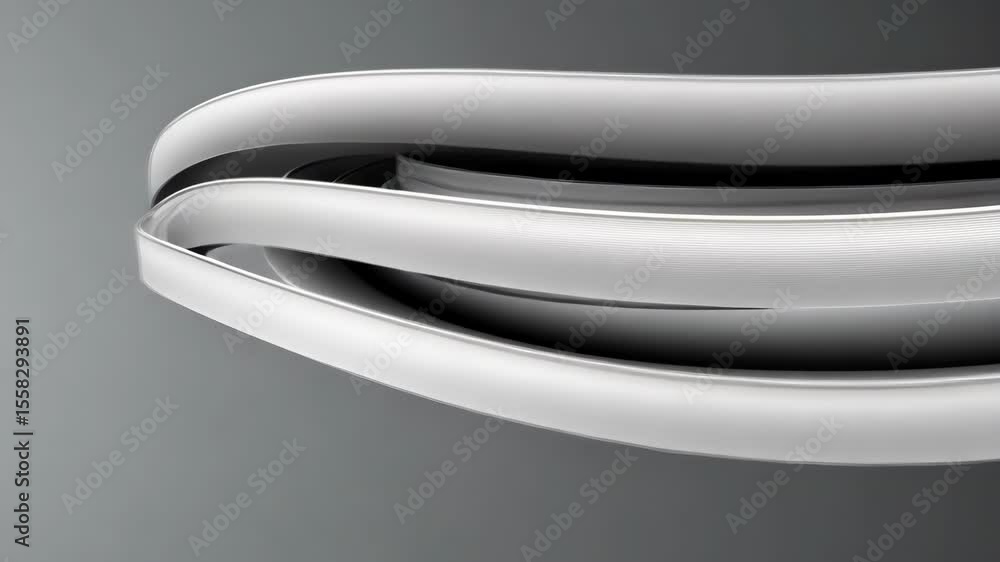 Poster abstract composition featuring layered circular forms in muted gray tones, ideal for modern design p