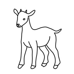 Goat line vector