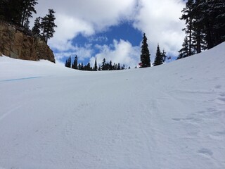 Ski slope view in whistler, canada