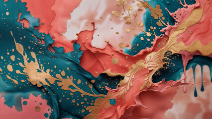 Vibrant batik watercolor fusion with bold tones, soft shapes, and rich cultural abstract design.