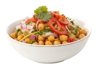 Chickpea salad with vegetables and herbs