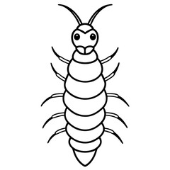 Silkworm Outline Design