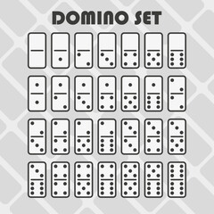 Fototapeta premium Domino pieces illustration vector set 1.1