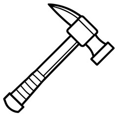 Simple Hammer Contour Illustration
