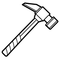 Simple Hammer Contour Illustration