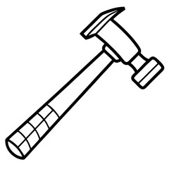 Simple Hammer Contour Illustration