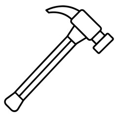 Simple Hammer Contour Illustration