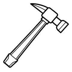 Simple Hammer Contour Illustration