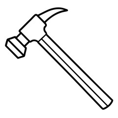 Simple Hammer Contour Illustration
