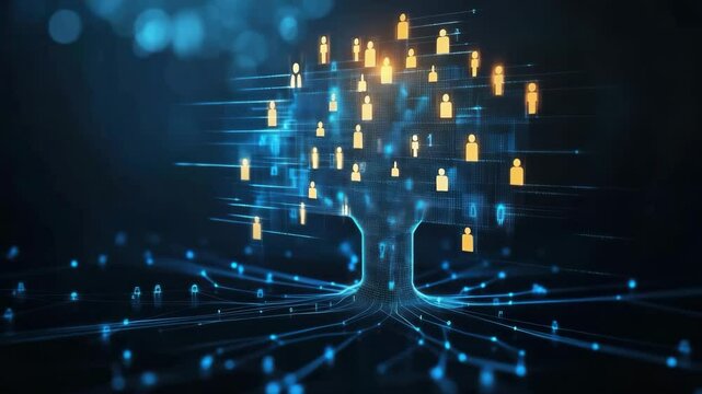 digital tree organization chart for human resource and business