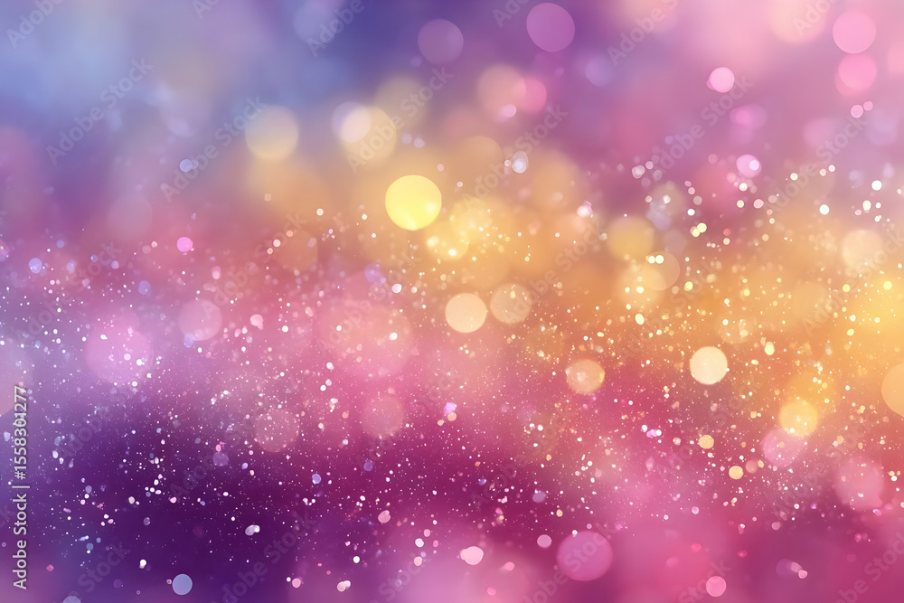 Poster colorful abstract background with vibrant bokeh lights creating a dreamy atmosphere for design and a