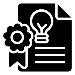 Fototapeta premium Patent Icon in Solid Style