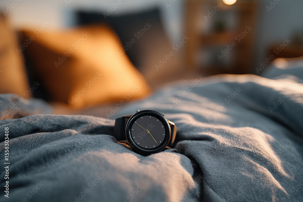 Poster smartwatch interface for monitoring sleep patterns during nighttime rest