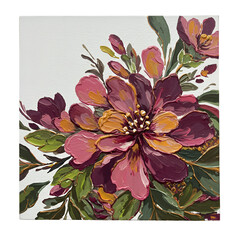 Abstract floral bouquet painting