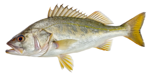 Silvery Yellow Fish Sideview
