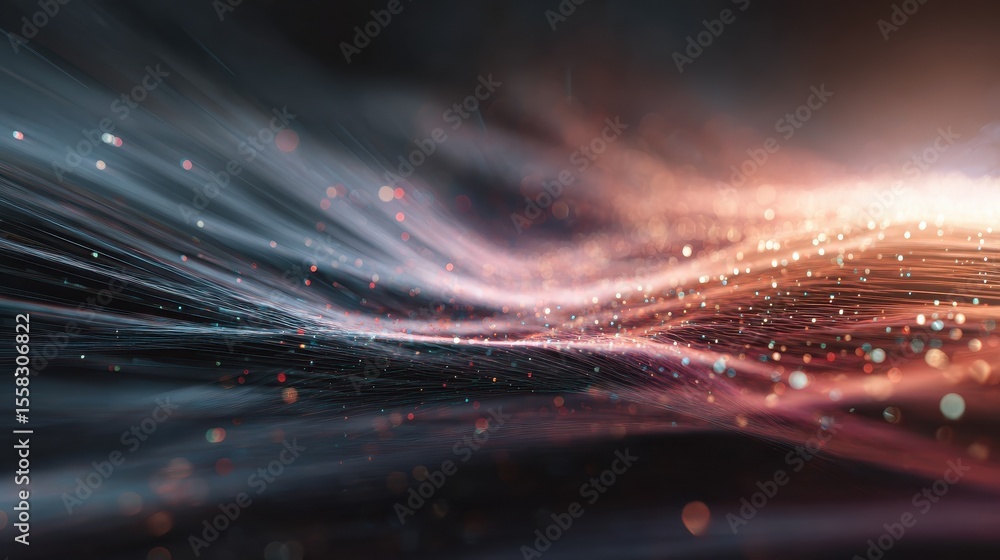 Poster abstract background with blurred grainy noise, symbolizing dynamic energy and digital innovation