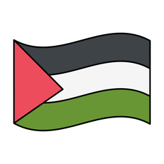palestine flag vector icon element illustration