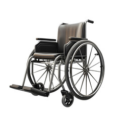 Fototapeta premium hyper realistic wheelchair side view footrests up isolated pure, white background subtle soft shadow clean studio lighting ultra resource stock image design easy creative project use simple art assetx